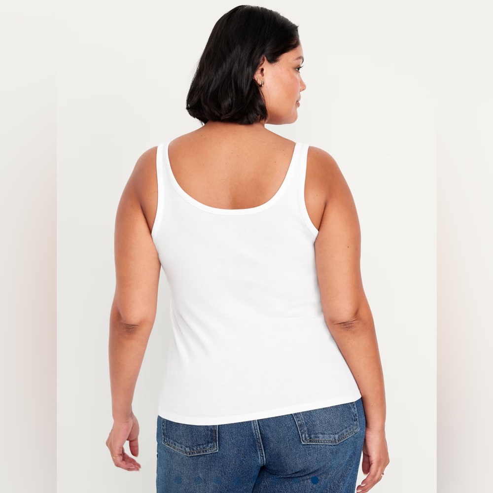 🆕 RESERVED E4L Old Navy Women’s First-Layer Ribbed Scoop-Neck Tank Top XL 16-18 - Picture 2 of 15